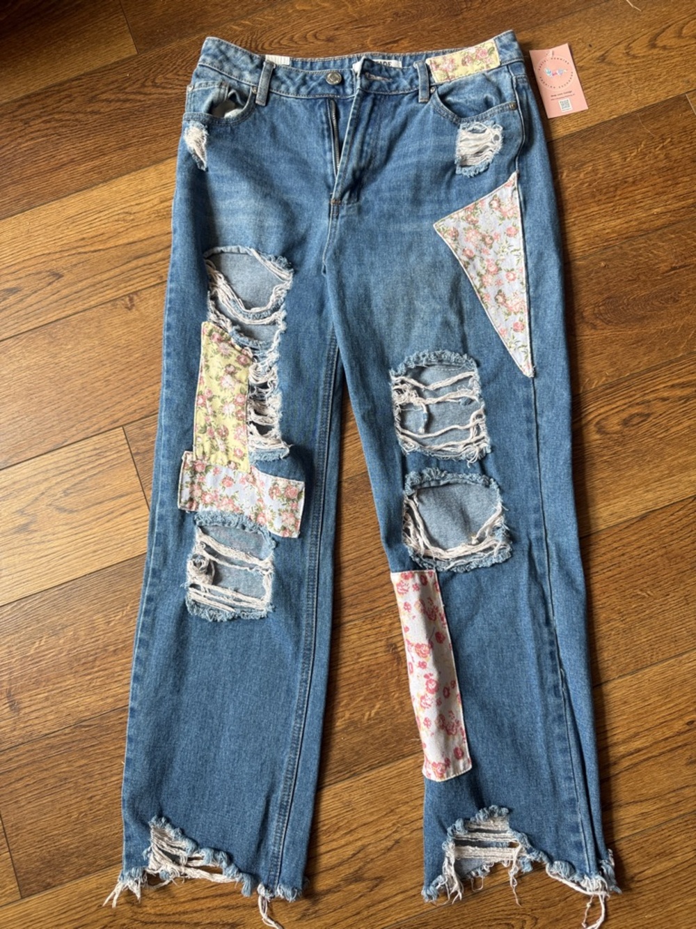 Denim short pants